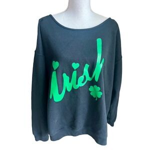 Black & green irish loose fit sweatshirt size XL